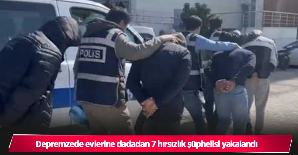 Depremzede evlerine dadadan 7 hırsızlık şüphelisi yakalandı