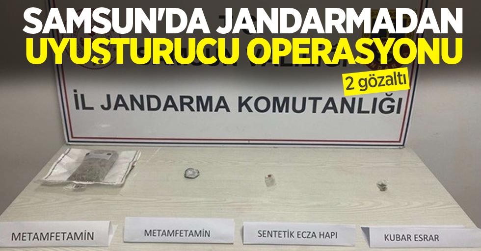 Samsun'da jandarmadan uyuşturucu operasyonu: 2 gözaltı