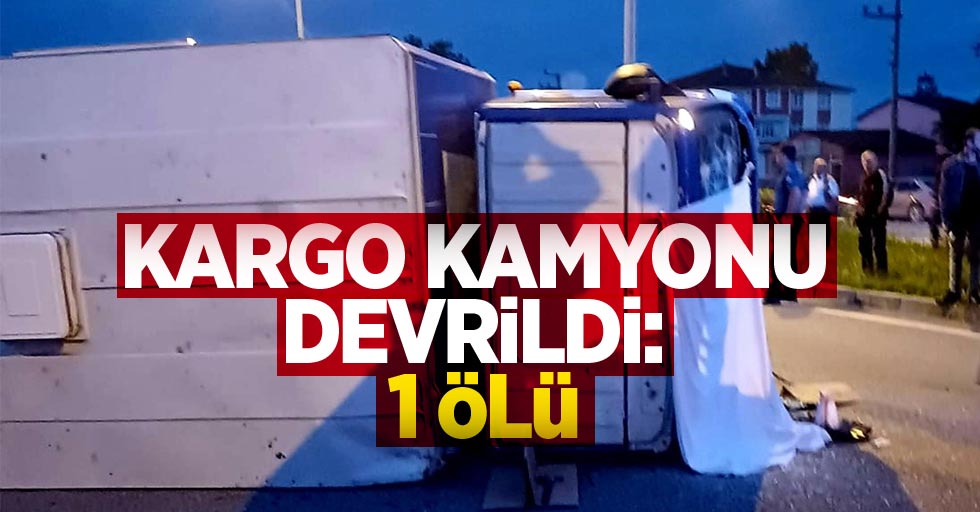 Kargo kamyonu devrildi: 1 ölü