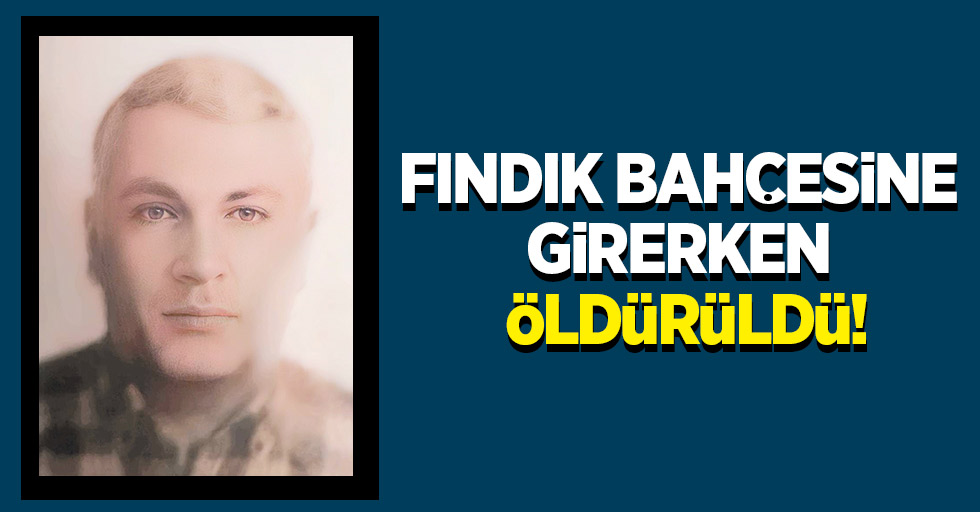 Fındık bahçesine girerken öldürüldü!