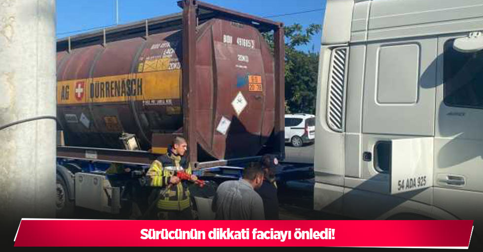 Sürücünün dikkati faciayı önledi!