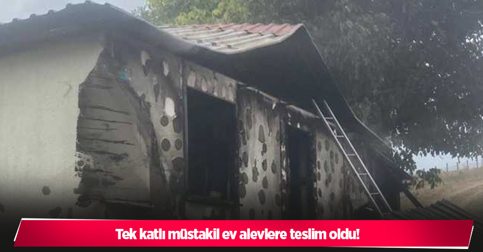 Tek katlı müstakil ev alevlere teslim oldu!