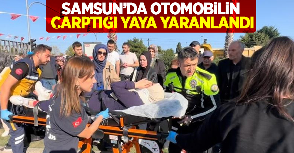 Samsun’da otomobilin çarptığı yaya yaralandı