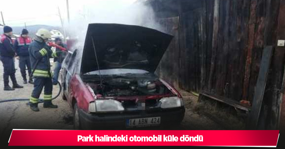 Park halindeki otomobil küle döndü