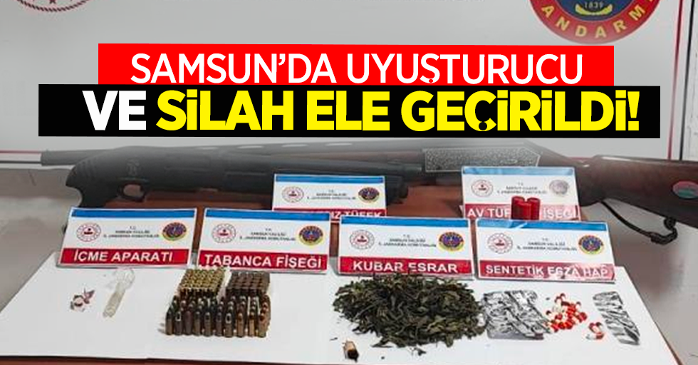 Samsun'da uyuşturucu ve silah ele geçirildi