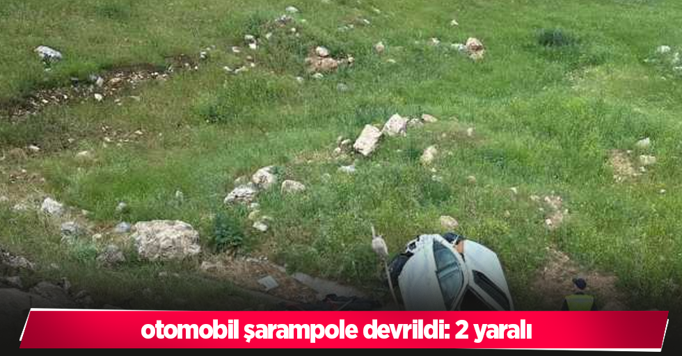 otomobil şarampole devrildi: 2 yaralı