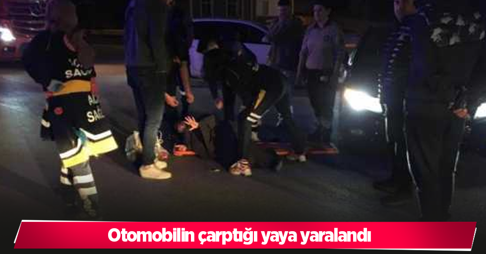 Otomobilin çarptığı yaya yaralandı