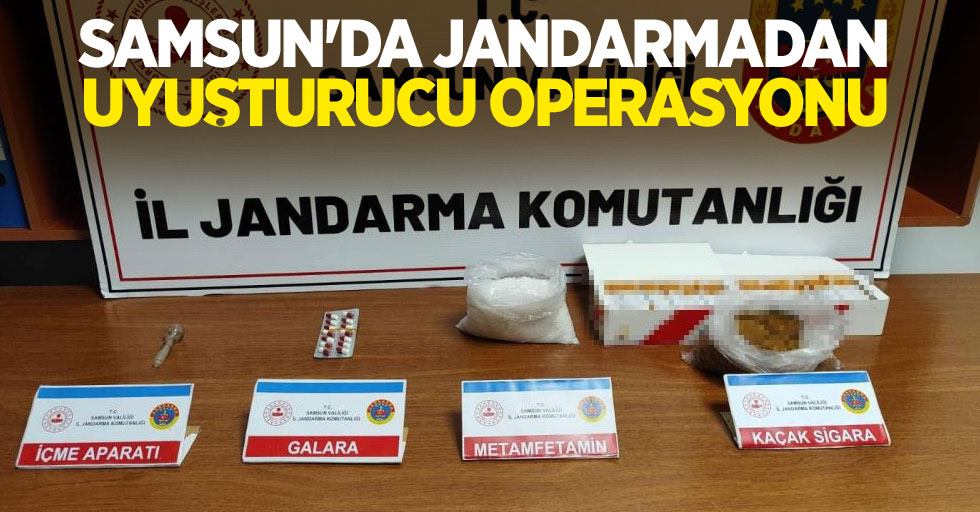 Samsun'da jandarmadan uyuşturucu operasyonu