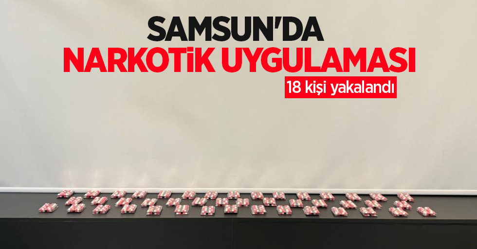 Samsun'da narkotik uygulaması: 18 kişi yakalandı