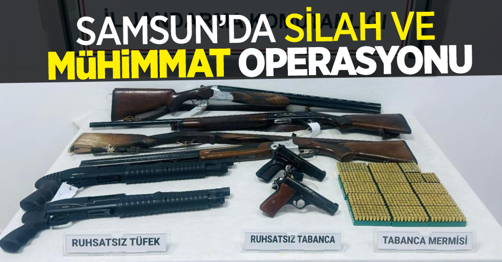 Samsun'da silah ve mühimmat operasyonu