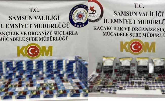 Samsun’da 37 bin 180 adet makaron ele geçirildi