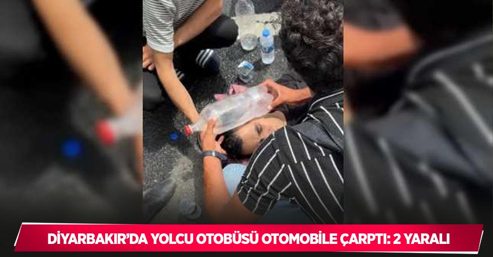 Diyarbakır’da yolcu otobüsü otomobile çarptı: 2 yaralı