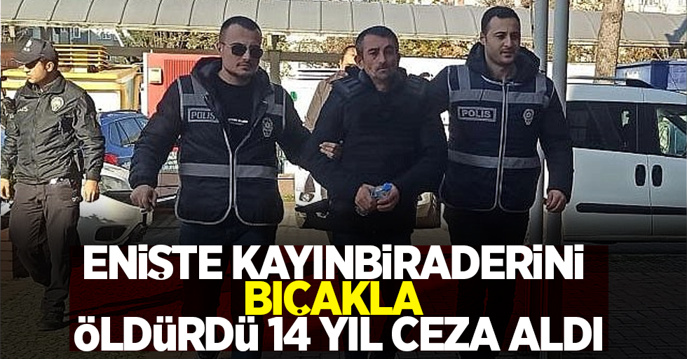 Enişte kayınbiraderini bıçakla öldürdü 14 yıl ceza aldı