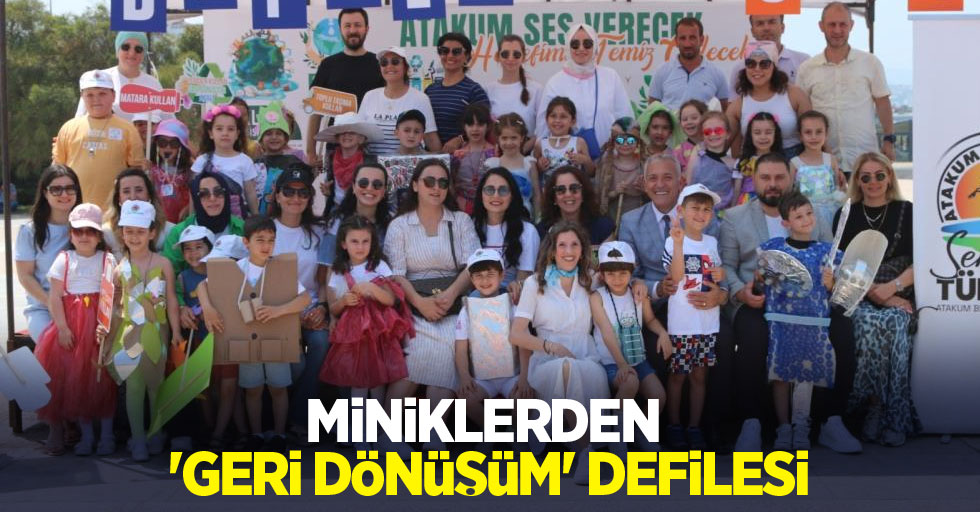 Miniklerden ‘geri dönüşüm’ defilesi