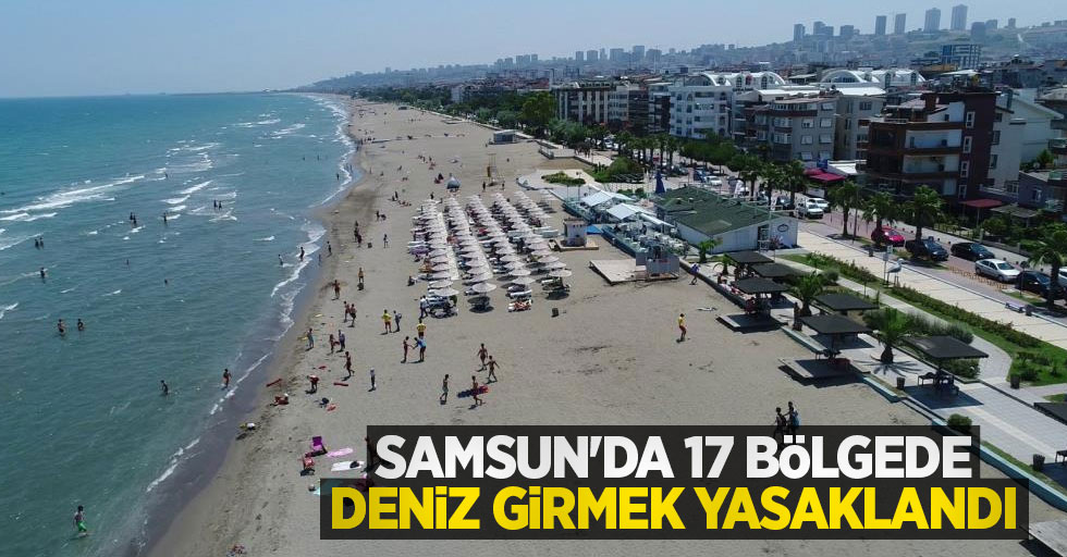 Samsun'da 17 bölgede deniz girmek yasaklandı