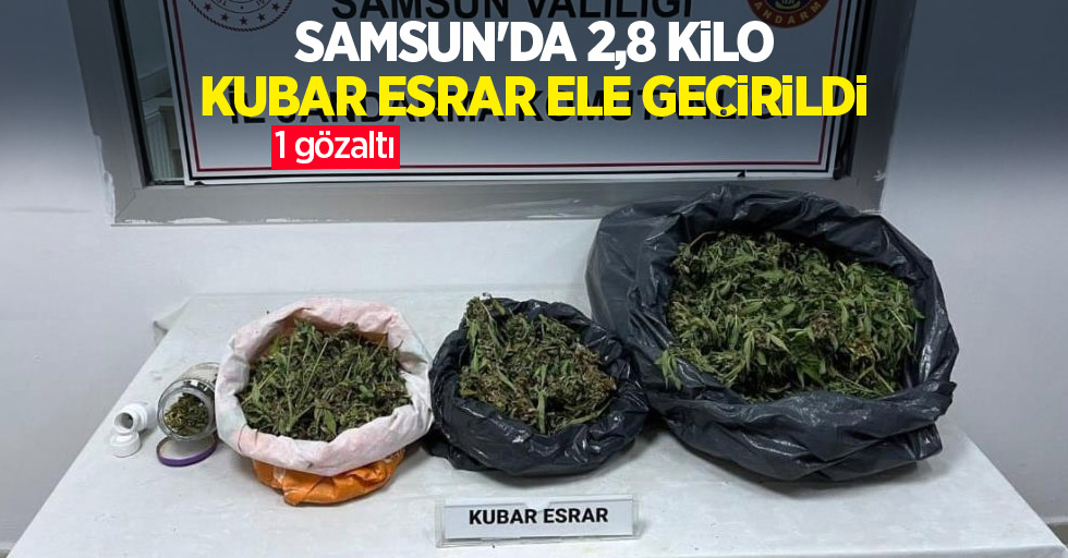 Samsun'da 2,8 kilo kubar esrar ele geçirildi: 1 gözaltı