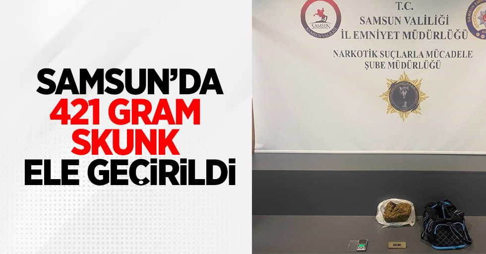 Samsun'da 421 gram skunk ele geçirildi