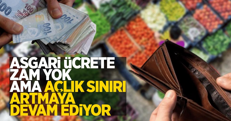 Asgari ücrete zam yok ama açlık sınırı artmaya devam ediyor!