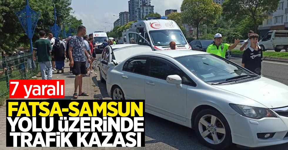 Fatsa-Samsun yolu üzerinde trafik kazası: 7 yaralı