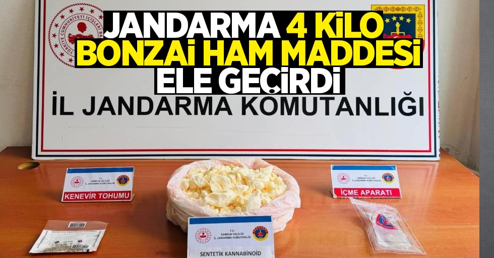 Jandarma 4 kilo bonzai ham maddesi ele geçirdi