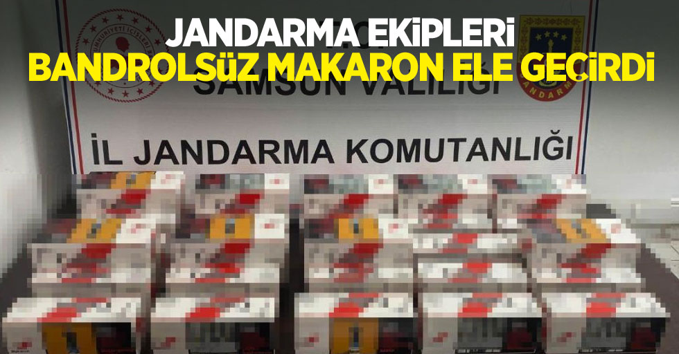 Jandarma ekipleri bandrolsüz makaron ele geçirdi