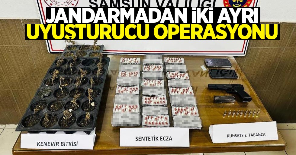 Jandarmadan 2 ayrı uyuşturucu operasyonu