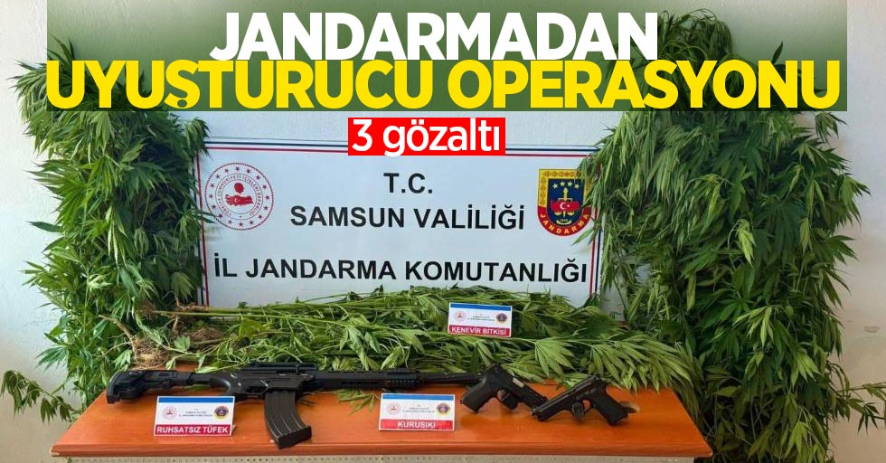 Jandarmadan uyuşturucu operasyonu: 3 gözaltı