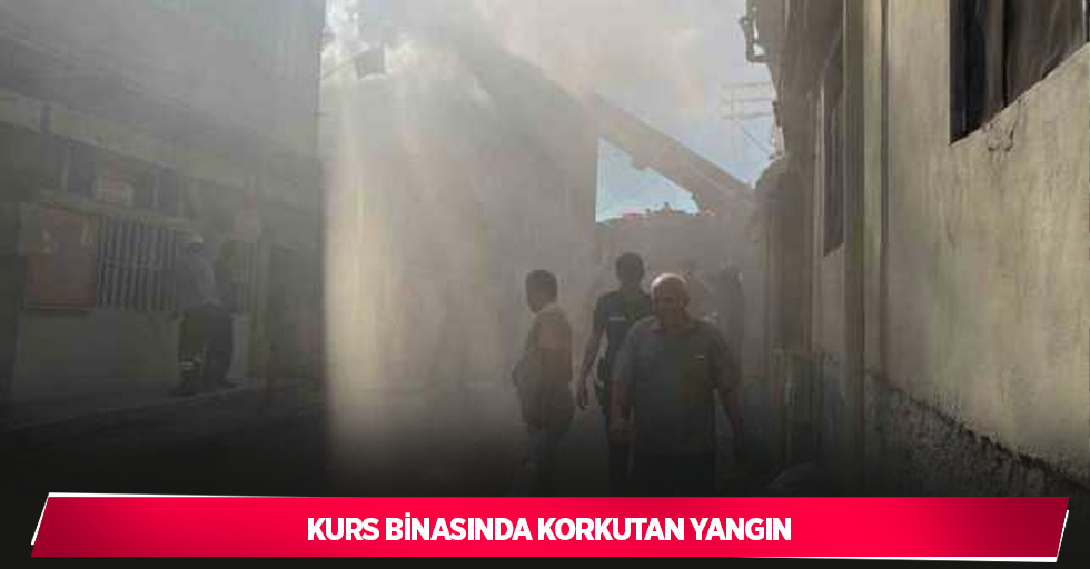 Kurs binasında korkutan yangın