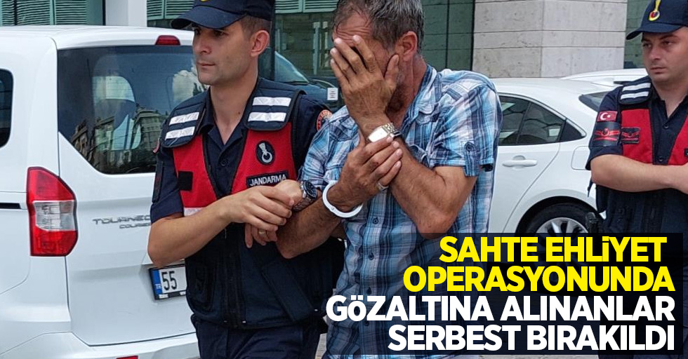 Sahte ehliyet operasyonunda gözaltına alınanlar serbest bırakıldı