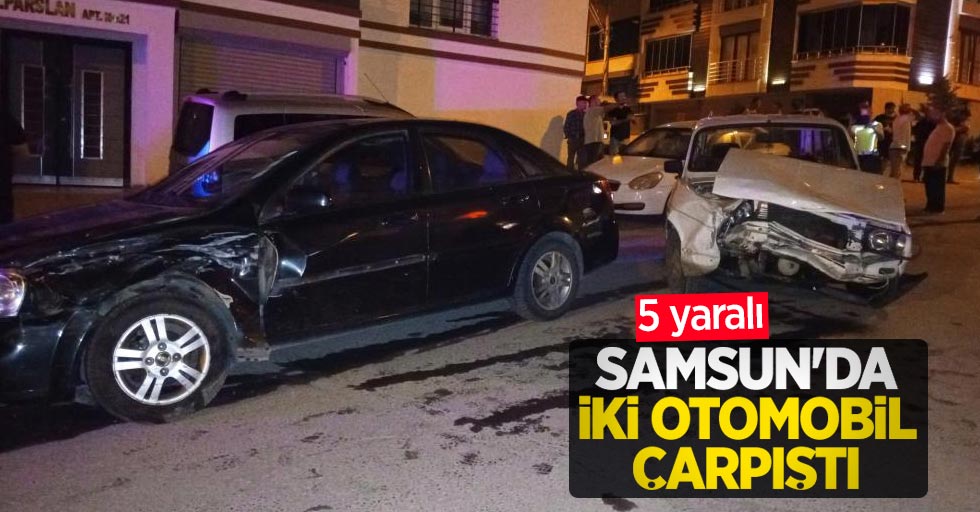 Samsun'da iki otomobil çarpıştı: 5 yaralı