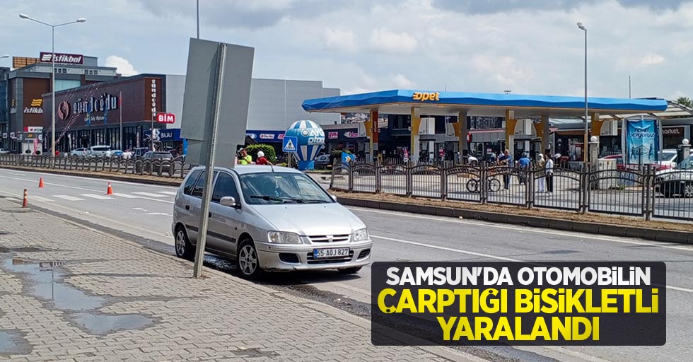 Samsun'da otomobilin çarptığı bisikletli yaralandı