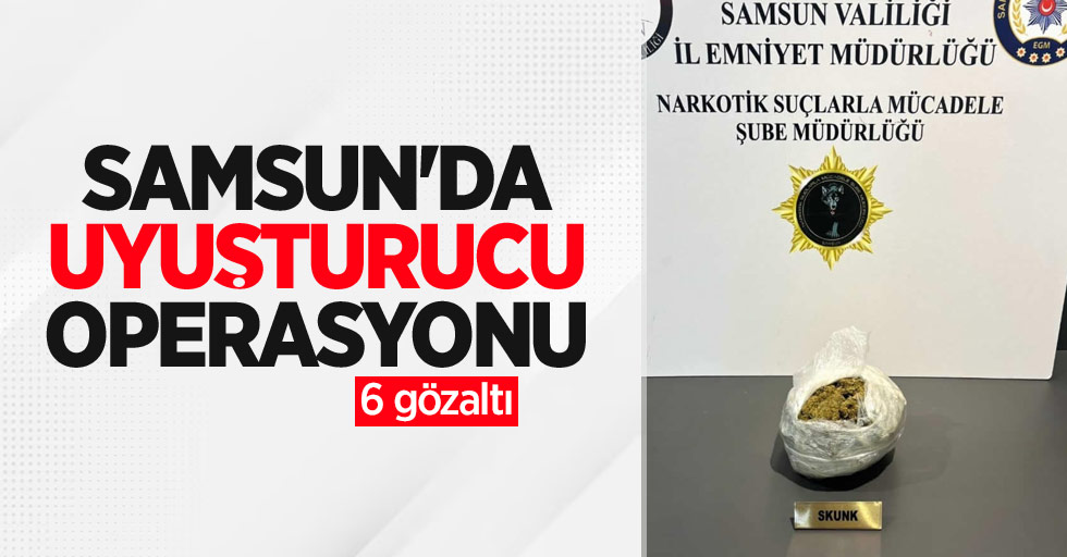 Samsun'da uyuşturucu operasyonu: 6 gözaltı