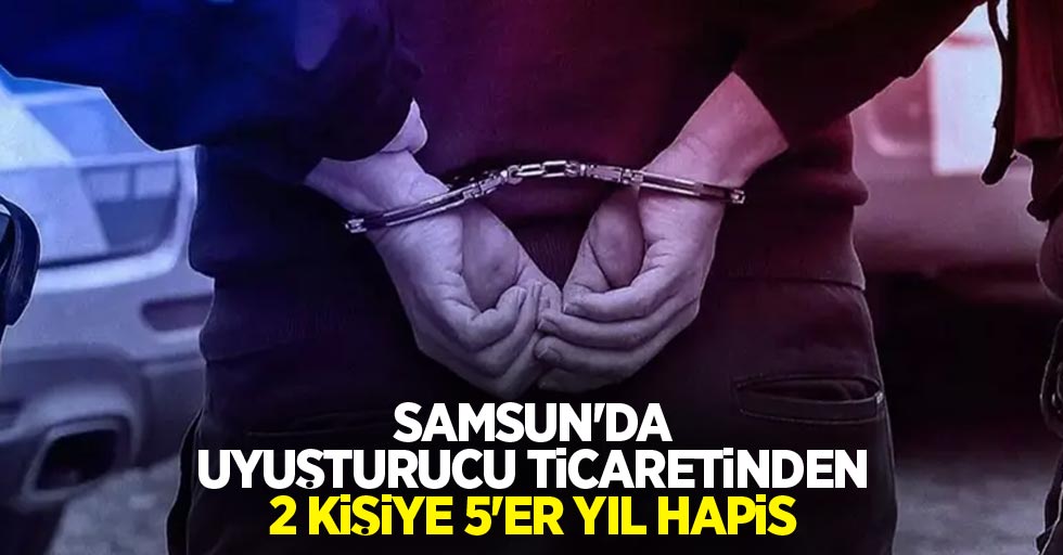 Samsun'da uyuşturucu ticaretinden 2 kişiye 5'er yıl hapis