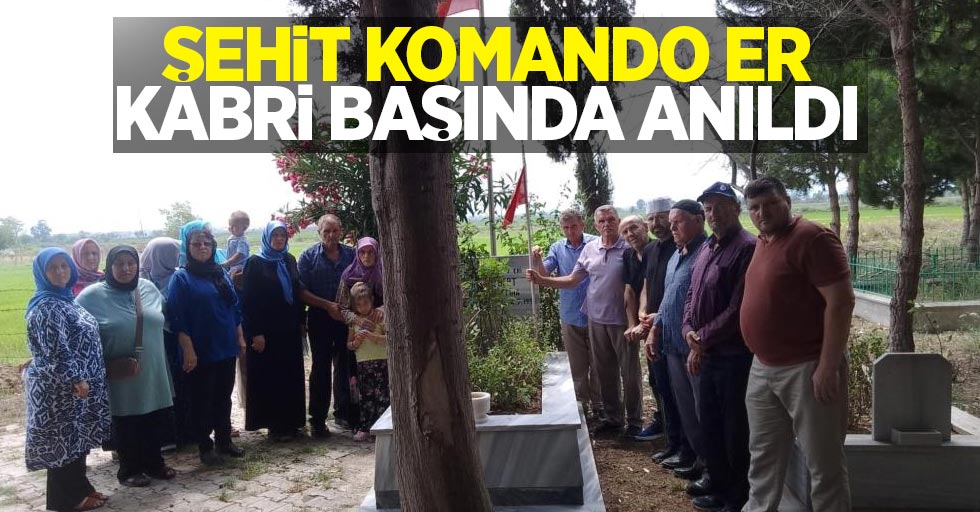 Şehit komando er kabri başında anıldı