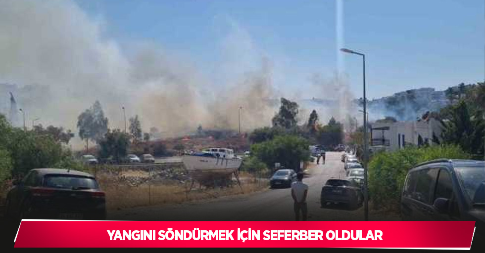 Yangını söndürmek için seferber oldular