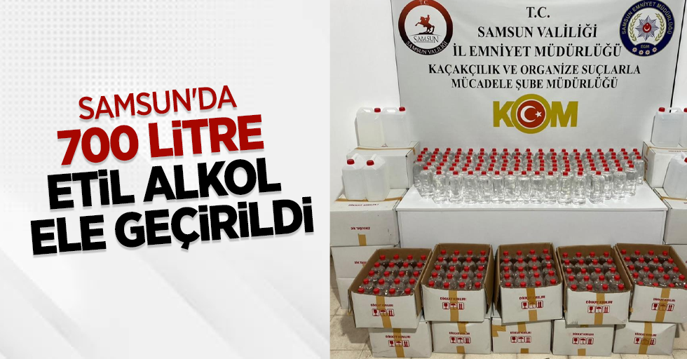 Samsun'da 700 litre etil alkol ele geçirildi