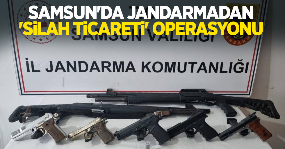 Samsun'da jandarmadan 'silah ticareti' operasyonu