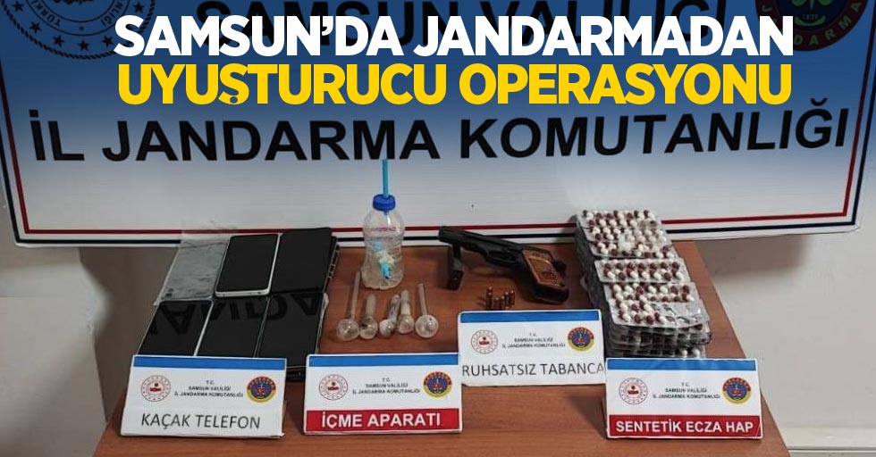 Samsun'da jandarmadan uyuşturucu operasyonu