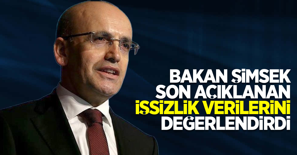 Bakan Şimşek son açıklanan işsizlik verilerini değerlendirdi