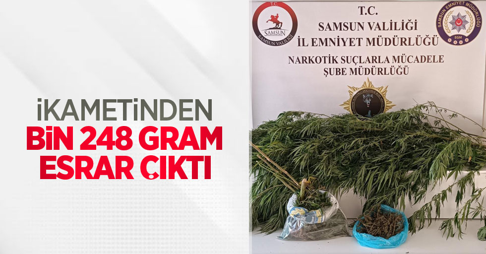 İkametinden bin 248 gram esrar çıktı