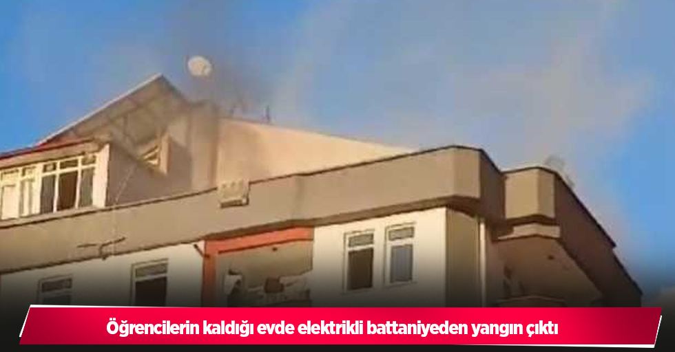 Öğrencilerin kaldığı evde elektrikli battaniyeden yangın çıktı