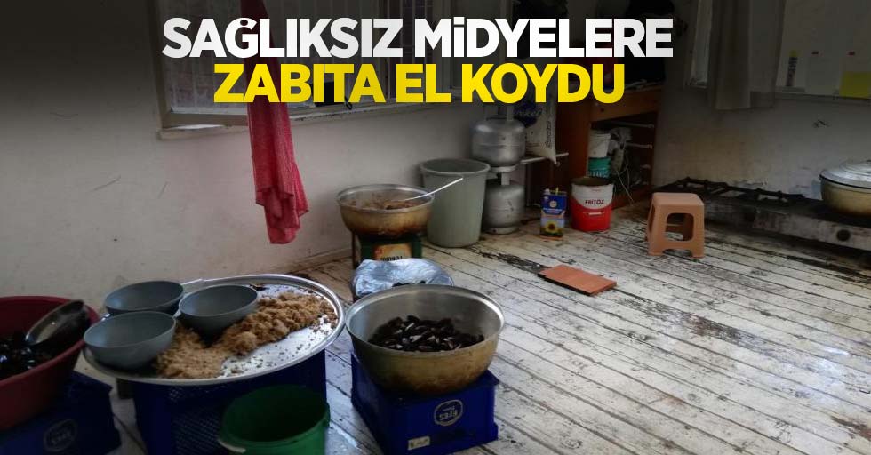 Sağlıksız midyelere zabıta el koydu