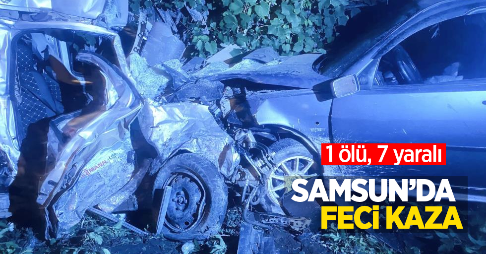 Samsun'da feci kaza: 1 ölü, 7 yaralı