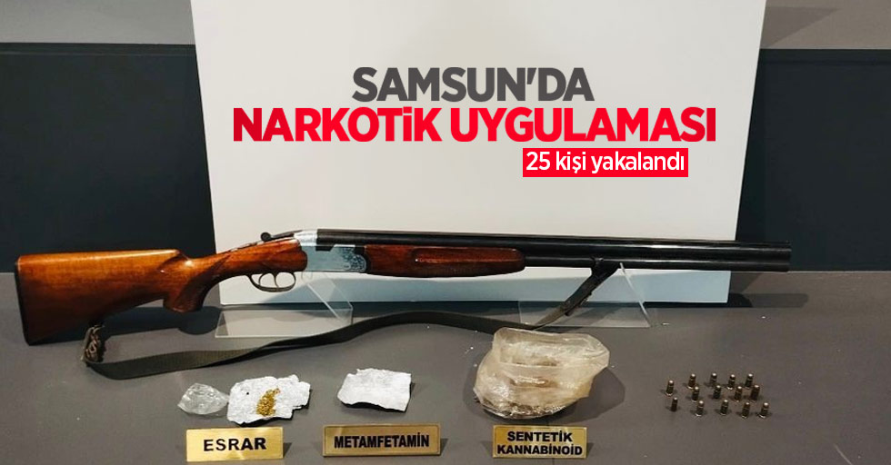 Samsun'da narkotik uygulaması: 25 kişi yakalandı