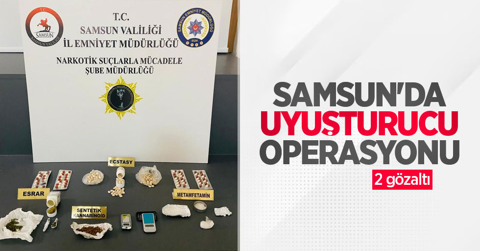 Samsun'da uyuşturucu operasyonu: 2 gözaltı