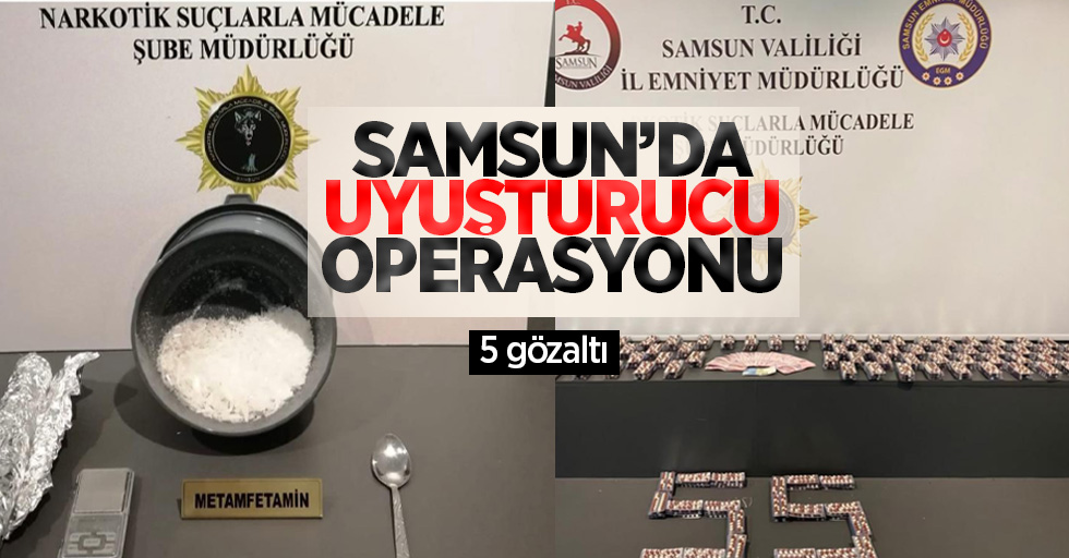 Samsun'da uyuşturucu operasyonu: 5 gözaltı