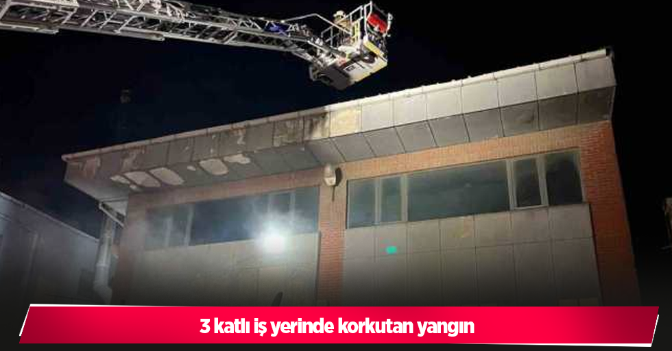 3 katlı iş yerinde korkutan yangın