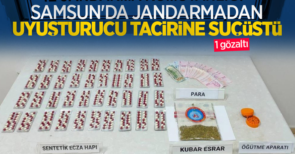 Samsun'da jandarmadan uyuşturucu tacirine suçüstü: 1 gözaltı