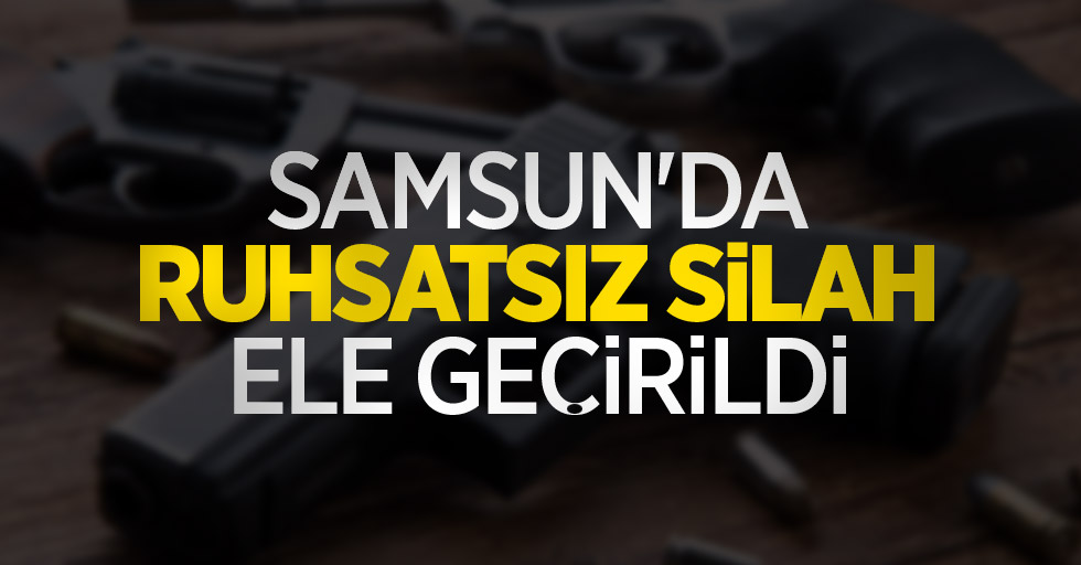 Samsun'da ruhsatsız silah ele geçirildi