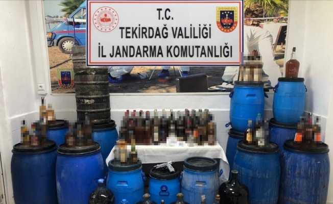 Tekirdağ’da 700 litre sahte içki ele geçirildi